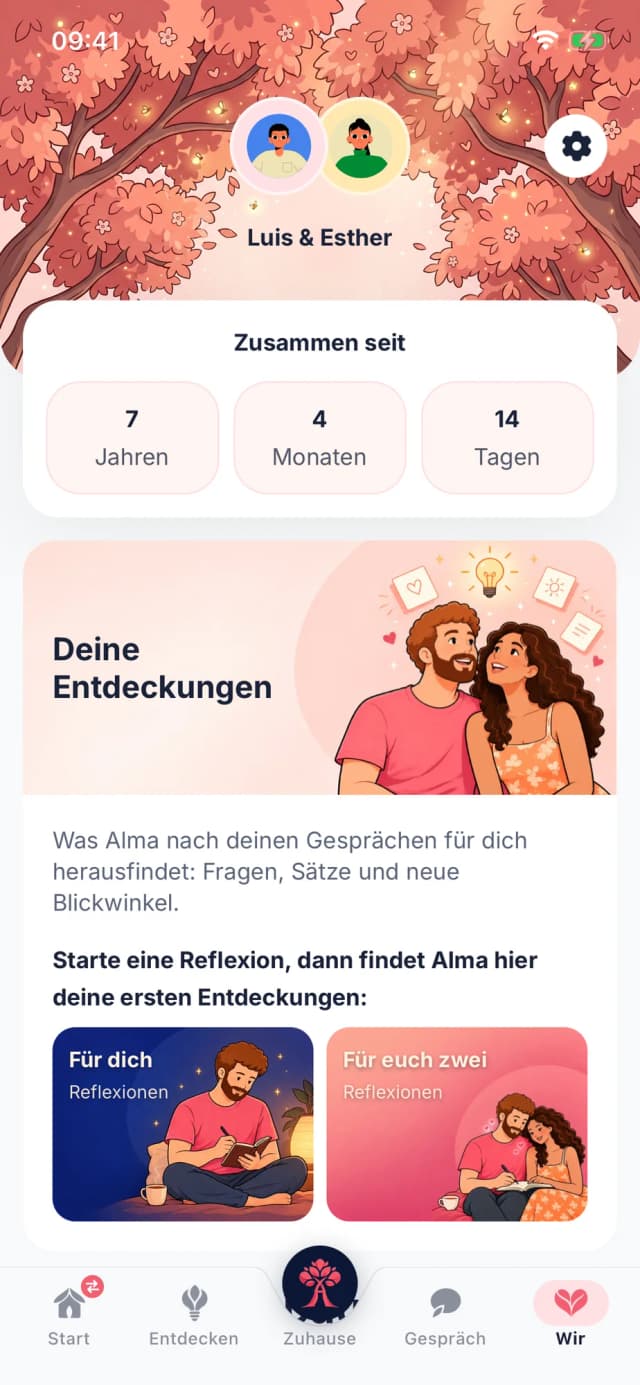 Wir: seit 7 Jahren zusammen